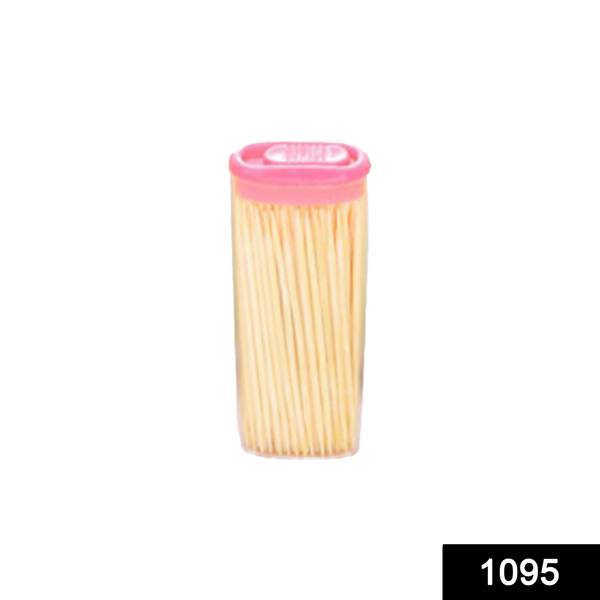 1095 Bamboo Toothpicks with Dispenser Box - SkyShopy 1095 Bamboo Toothpicks with Dispenser Box - SkyShopy